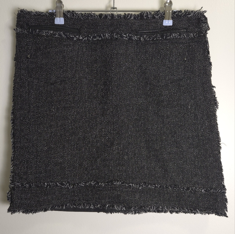 NINE‎ WEST Minimalist Career Black Tweed Mini Skirt 8